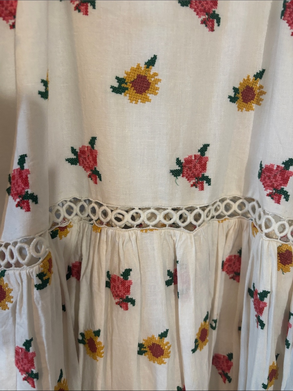 FARM Rio Cream Maxi Dress with Yellow Sunflower & Pink Rose Print - Picture 7 of 7